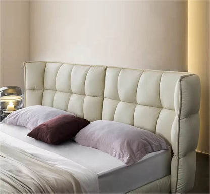 Hiearo Luxury Velvet Fabric Leather Bed