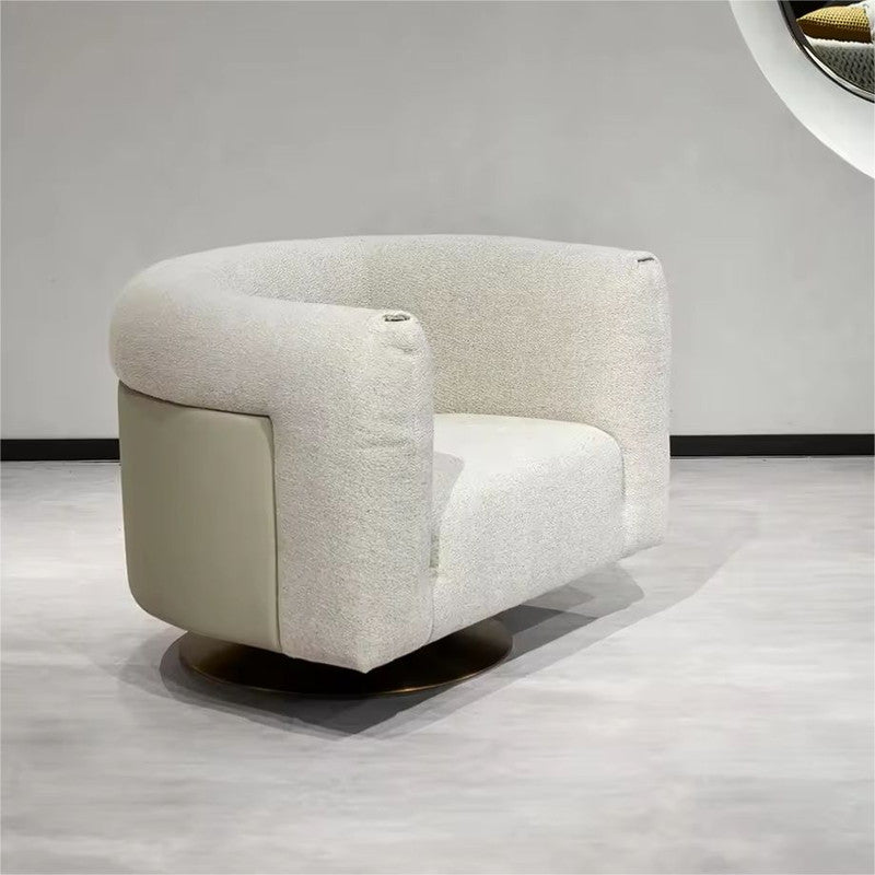 Heule Single Sofa Chair Fabric Lounge Chair Metal Base Armchair