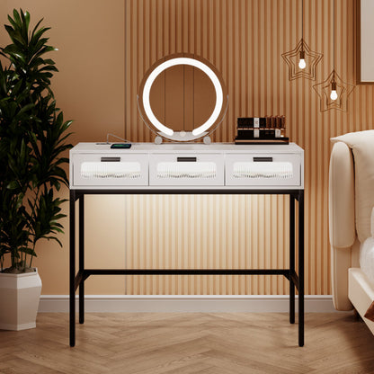 Guisa 3 Drawer Vanity with Light