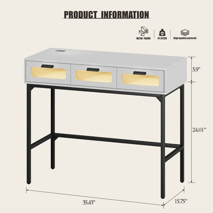 Guisa 3 Drawer Vanity with Light